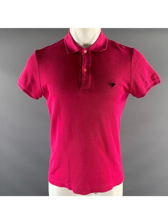 Dior Other - DIOR Size S Pink Black Pique Cap Sleeves Polo